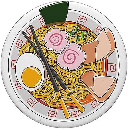 Anime Japanese Ramen Life Noodle Foodie Gift PopSockets PopGrip: Swappable Grip for Phones & Tablets