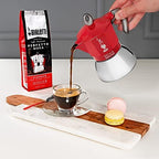 Bialetti - Moka Induction, Moka Pot, Suitable for all Types of Hobs, 2 Cups Espresso (2.8 Oz), Red