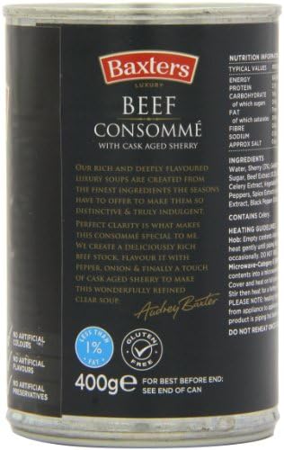 Baxters Luxury Beef Consomme Soup 400 g (Pack of 12)