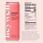 Heywell Sparkling Adaptogenic Water Energy and Focus, Strawberry Lemon Flavor 12 Fluid Ounce (Pack of 12) - Caffeinated, Organic, Non GMO, Vegan, Gluten Free, Dairy Free