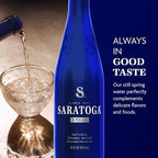 Saratoga Spring Water, 24 Pack, 16 Fl Oz | Still Water | Recycled PET Plastic | Bottled