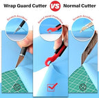 Gomake Vinyl Wrap Guard Cutter Knife Window Tinting Cutter Precision Automotive Safety Cutting Tool for Car Wrapping, Window Tinting,Decals,Signs, Wrap Film and Other Car Vinyl Cutting (W204)