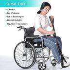 Fanwer 35-44 Inch Long Leg Lifter Strap - Multi-Loop Adjustable, Rubber Handgrips & Non-Slip Foot Pad, Hip & Knee Replacement Surgery, Mobility Aids for Wheelchair, Car, Bed