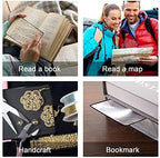 Enhon 3X Page Magnifier 7 x 4.7 Inch Magnifying Sheet Fresnel Lens Page Magnifying Glass for Elderly and People with Low Vision Reading Small Patterns, Maps and Books (8 Pieces)