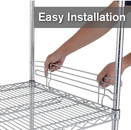 METRO L18N-4C Super Erecta 4" High Stackable Ledge for Wire Shelving, Chrome, 18"
