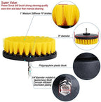 HIFROM Drill Powered Cleaning Scrub Brush Attachment Kit Soft and Medium 3 4 5 inch for Cleaning Pool Tile Flooring Brick Ceramic Marble Grout Glass Carpets Upholstery