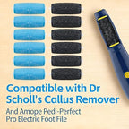 12 Pcs Replacement Rollers Compatible with Dr Scholl's Foot File and Amope Pedi-Perfect Callus Remover Foot File (6 Extra Coarse & 6 Regular Coarse)