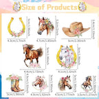Rngmsi Horse Birthday Party Decorations for Girls, 36PCS Horse Cupcake Toppers Decor Supplies, Cowgirl Baby Shower Western Farm Party Decor