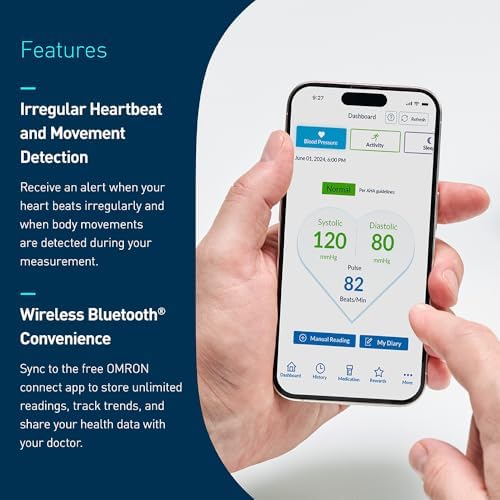 OMRON Bronze Blood Pressure Monitor for Home Use & Upper Arm Blood Pressure Cuff - #1 Doctor & Pharmacist Recommended Brand - Clinically Validated - Connect App