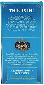 Lundberg Organic Thin Stackers, Brown Rice, Lightly Salted, Thin Rice Cakes, Gluten-Free, Vegan, Healthy Snacks, 6 Oz