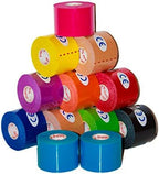 Prairie Horse Supply Kinesiology Tape Pro, Athletic Waterproof Muscle Support Adhesive Kinesio Sport Tape for Athletes 2 inches x 16.4 feet, 12 Rolls, Assorted