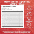 Kidney Cleanse & Liver Support Liquid Drops with Cranberry 20:1, Chanca Piedra & Milk Thistle, Herbal Supplement for Urinary Tract Support, Vegan, Sugar Free, 60 mL