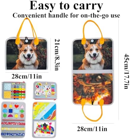 Fidget Blanket for Adults with Dementia & Alzheimer, Dementia Activities for Seniors - Calming Busy Board Activity Mat for Elderly Seniors, Anxiety Relief Therapy Gift for Autism