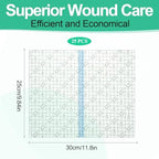 25 Pcs Adhesive Waterproof Bandages 10x12 inch Water Proof Bandages Surgery Incisions Protector, Second Skin Tattoo Cover Stretch Transparent Film Dressing Waterproof Medical Tape for Shower Swimming