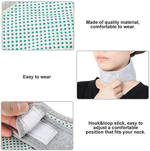 Neck Warmer with Tourmaline, Magnetic Health Therapy Self-Heating Deep Heat Infrared Neck Massager Cervical Spine Protection Spontaneous Heating Strap, Washable usable