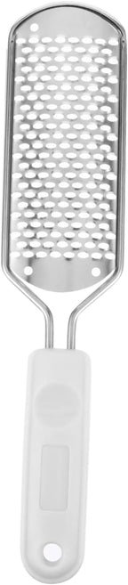 Housoutil 2pcs Stainless Steel Foot File Exfoliator Hard Skin Remover Ergonomic Design Washable and Reusable Foot Scrubber for Dead Skin