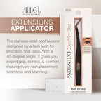 Ardell Pre-Mapped Lash Applicator Tool - 40° Curved Eyelash Tweezers for Precision and Comfort, Easy Application
