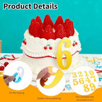 0-9 Gold Acrylic Cake Numbers Topper, 20 Pcs 3.07 Inch Mirror Happy Birthday Cake Topper Party Cupcake Toppers for DIY Handmade Cakes Birthday Party Wedding Anniversary Decorations
