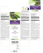 Naturalma Sage (Salvia officinalis) Leaf Alcohol-Free Tincture - 4 fl oz Liquid Extract in Drops - Herbal Supplement - Vegan