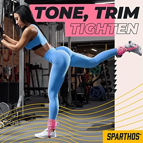 Sparthos Kickback Ankle Straps [Flamingo Pink] x Sparthos Waist Trimmer Belt [Size Large]