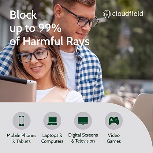 Cloudfield Anti Blue Light Glasses - Non Prescription, Durable with Case