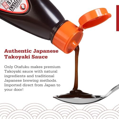 Otafuku Takoyaki Sauce from Japan - Delicious Original Japanese Flavor for Takoyaki Balls (10.6 Ounces) - Pack of 12