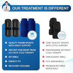 Thumb Splint and Ice Pack (2+2 Set) Trigger Thumb Splint For Pain Relief, Thumb Brace for Knuckle Immobilization, Thumb Spica for Arthritis, Mallet Finger, Also Fits Index, Ring, Pinky, Little, Small Fingers