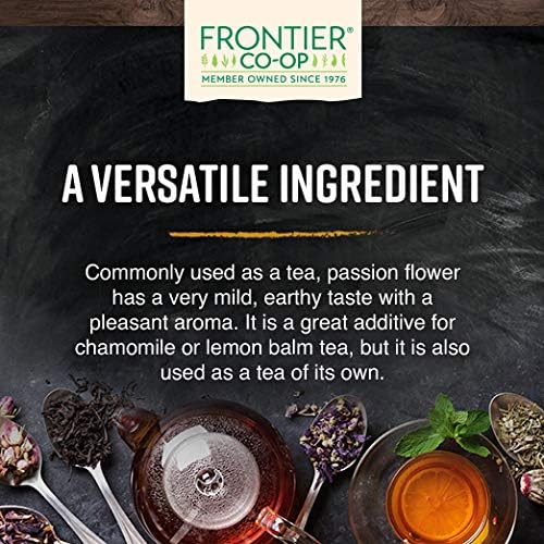 Frontier Co-op Passion Flower Herb, Cut and Sifted, Kosher | 16 Ounce (Pack of 1)
