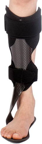 GHORTHOUD Carbon Fiber AFO Brace Lightweight Ankle Foot Orthosis AFO Rehabilitator Foot Drop Brace for Drop Foot, Ankle Instability or Limb Spasticity (Medium-Left)