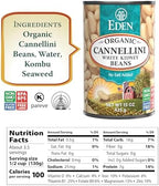 Eden Organic Cannellini White Kidney Beans, No Salt Added, 15-Ounce Cans (Pack of 12)