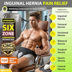 BLITZU Hernia Belt for Bilateral, Double or Single Inguinal, Groin Hernia Support Truss for Men, Women, Pain Relief, Surgery Recovery, Adjustable with 2 Removable Medical Compression Pads. S-M