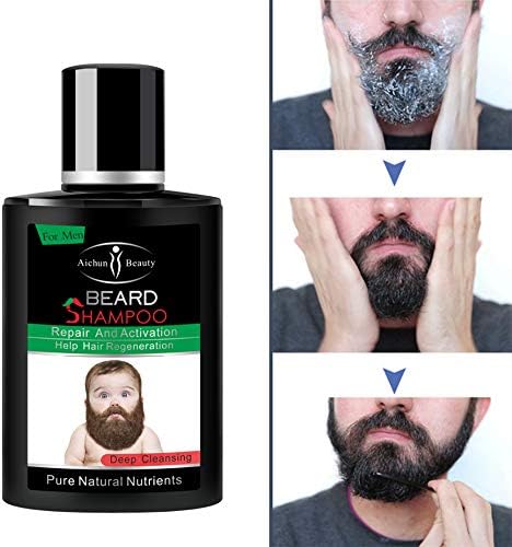 AICHUN BEAUTY Beard Hair Growth Shampoo Regeneration Repair and Activation Pure Natural Nutrients Rich in Vitamins Essence 100ml