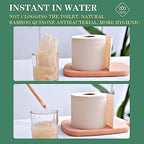 Bamboo Toilet Paper, 4-Ply, 18 Rolls, 200 Sheets Per Roll, Total 3600 Sheets, Unbleached, Sustainable and Tree Free, Soft, Strong, Earth-Friendly