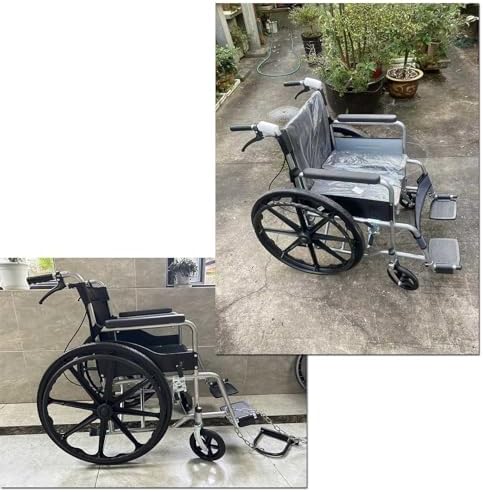 WORDFUN 2 Pcs Rear Wheelchair Wheels Replacement, 20in 22in 24in Wheelchair Caster Assembly, Silence, Replacement PartsUniversal Fit, Replacement Wheels for Wheelchair Walkers