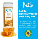 Depil Bella Brazilian Roll On Wax Honey and Propolis Depilatory | Body Waxing, Hair Removal Wax-Cartridge | For Men and Women | Home Self Waxing | Sensitive Skin | Dermatologically Tested | Painless