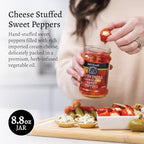 Sable & Rosenfeld Tipsy Tapas Cheese Stuffed Sweet Peppers in a Jar 8.8 oz (Pack of 1), Hand-Stuffed with Cream Cheese, Gluten-Free Gourmet Appetizer