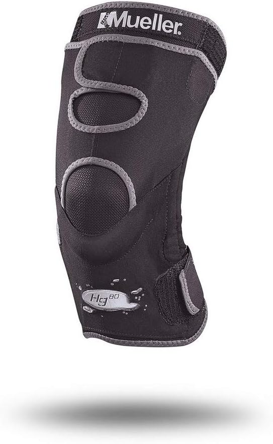 MUELLER Sports Medicine Hg80 Knee Brace, Knee Pain Relief Support for Men and Women, Ideal for Arthritis, Sprains, Black, Prevents Hyperextension, XX-Large