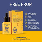 SEVEN POTIONS Natural Beard Oil for Men 1 FL OZ / 30ml — Fresh & Citrus Beard Softener & Conditioner — Vegan Conditioning Oil That Helps Prevent Itch & Dandruff (Citrus Tonic)