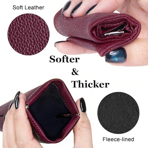 RayLove 2 Pack Glasses Case Soft Eyeglass Case For Women Men Squeeze Top Sunglasses Pouch Travel With Cleaning Cloth