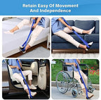 35 Inches Long Leg Lifter Strap with Padded Handgrips and Foot Loop,Rigid Leg Lifter Hip&Knee Replacement Surgery Recovery Kit,Foot Lifter Easily Get in and Out of Bed,Car,Wheelchair