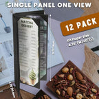 12 Pack Menu Covers 4.25" x 11", 6 View PU Leather Menu Holders for Restaurant, Bar, Coffee Shops, Wine Lists & Drink Specials