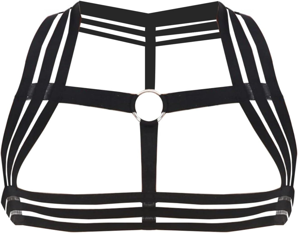 Mens Harness Belt Nylon Elastic Body Shoulder Strap Sexy Halter Club Wear Cosplay Costume
