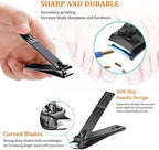 Nail Clippers Sets High Precisio Stainless Steel Nail Cutter Pedicure Kit Nail File Sharp Nail Scissors and Clipper Manicure Pedicure Kit Fingernails & Toenails with Portable cas (Red/Black_25 in 1)