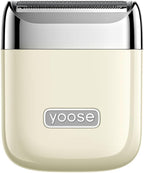 yoose Electric Razors for Women, IPX7 Alloy Body Bikini Trimmer for Women (USB-C, Trimmer Comb, Multi Shaving Modes), Portable Size, Porcelain White