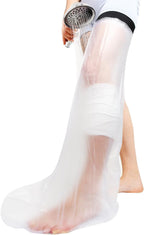 Cast Covers for Shower Leg Adult, Waterproof Cast Protector Cover for Broken Leg Ankle Foot, Reusable Cast Bag for Showering, Non Slip Transparent Protectors for Bandage Wounds Burns