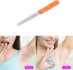 Wax Applicator Sticks Metal, Wax Spatulas Applicator for Hair Removal Assorted Reusable, Straight Stainless Waxing Sticks Wooden Handle Craft Stick for Body Hair Eyebrow Removal - Spa and Home Usage