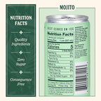 Little Saints Non-Alcoholic Mojito Mocktail | Crisp Mint & Lime | Crafted with Reishi Mushroom, Damiana & Adaptogens for Calm & Ease | 5 Calories | Sugar Free, 12-Pack 8oz Cans