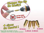 KINGTOOL Hot Foil Embossing Stamping Pen with 6 Rolls Hot Foil Papers, USB Powered (with 4 Nibs) (Black)