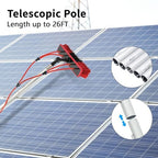 DYRABREST Water Fed Pole Kit Window Cleaning Brush Outdoor Window Glass Solar Panel Cleaning Extendable Telescopic Pole Water Fed Brush Spray Washer (US Stock)