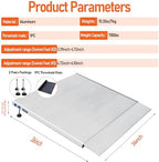 Threshold Ramp for Wheelchairs, 3.4-7.1" Rise and 36"×36" Platform Aluminum Wheelchair Ramp, Door Threshold Ramps with a Non-Slip Thick Door Mat